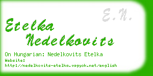 etelka nedelkovits business card